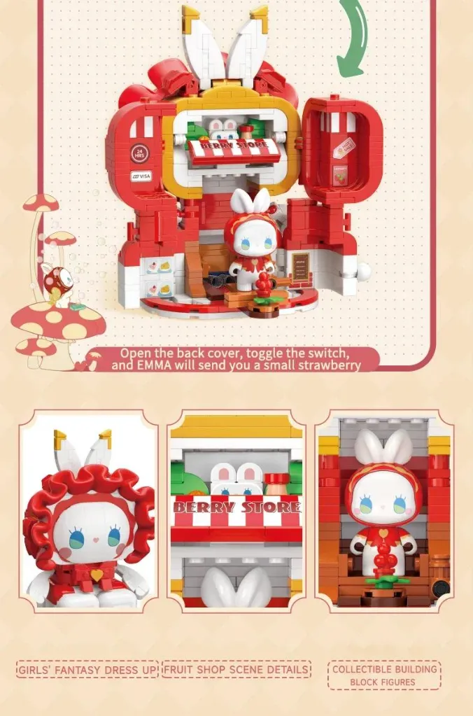 EMMA SECRET FOREST RASPBERRY DREAM HOUSE BUILDING BLOCKS 3.webp