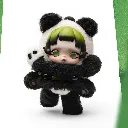 SKULLPANDA Lazy Panda Plush Doll Pendant 3.webp