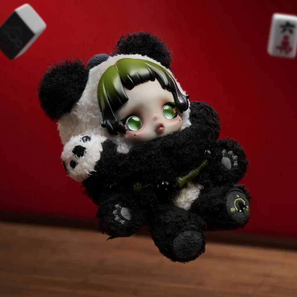 SKULLPANDA Lazy Panda Plush Doll Pendant 2.webp
