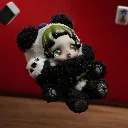 SKULLPANDA Lazy Panda Plush Doll Pendant 2.webp