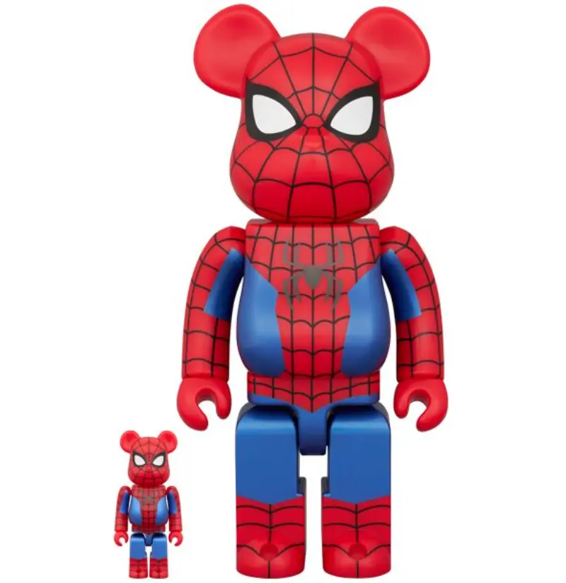 400% + 100% Bearbrick Spider-Man Final Suit