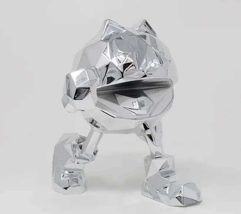 Pac-Man x Orlinski : The official Sculpture - Silver Chrome (18cm)