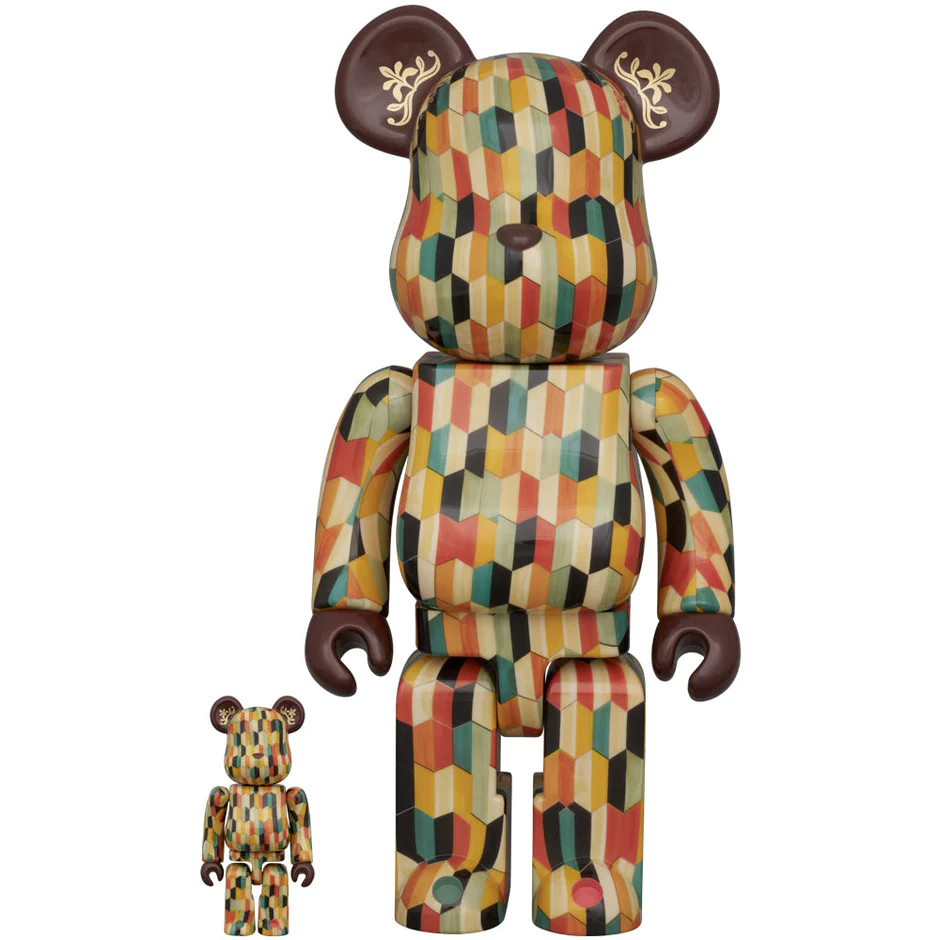 [Bearbrick] Bearbrick Rokkaku Yosegi 400% + 100%