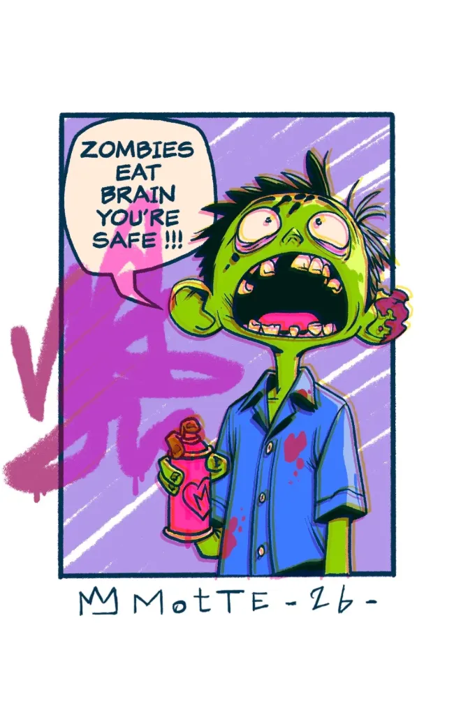 ZOMBIES EAT BRAIN YOU'RE SAFE!!!