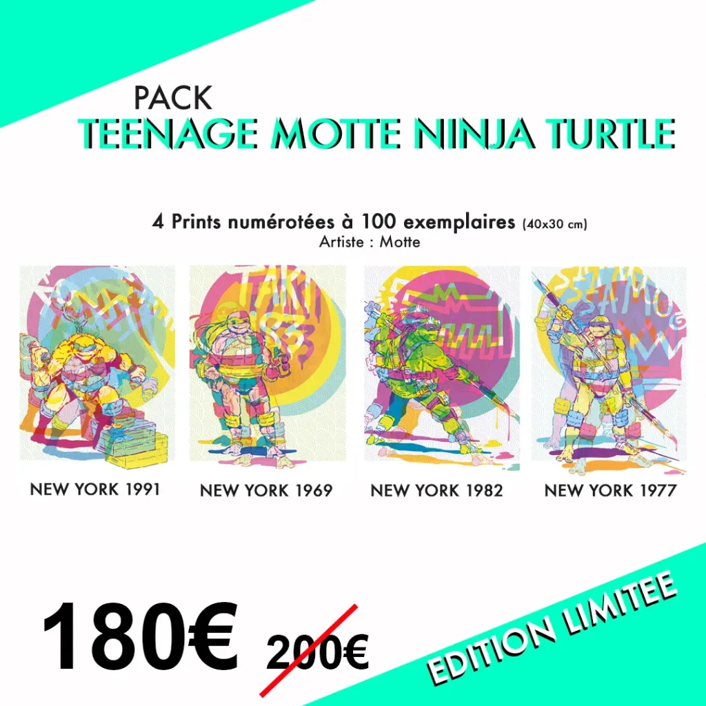 Pack Teenage Motte Ninja Turtle