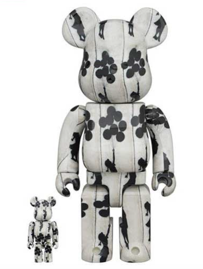 [Bearbrick] 400%+100% Bearbrick Flying Balloon Girl by Banksy