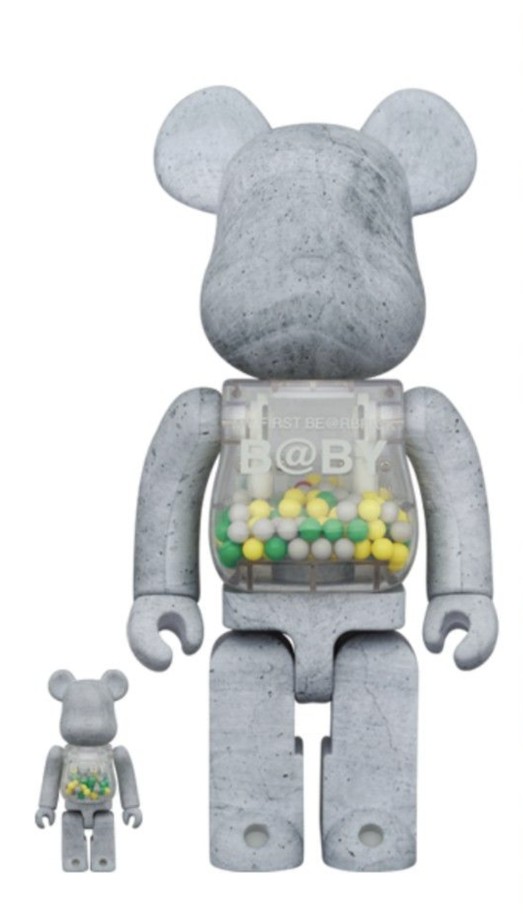 400%+100% Bearbrick My First Baby Concrete by Chiaki