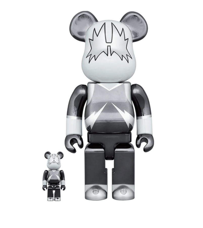 [Bearbrick] 400%+100% Bearbrick KISS Space Man Chrome ver.