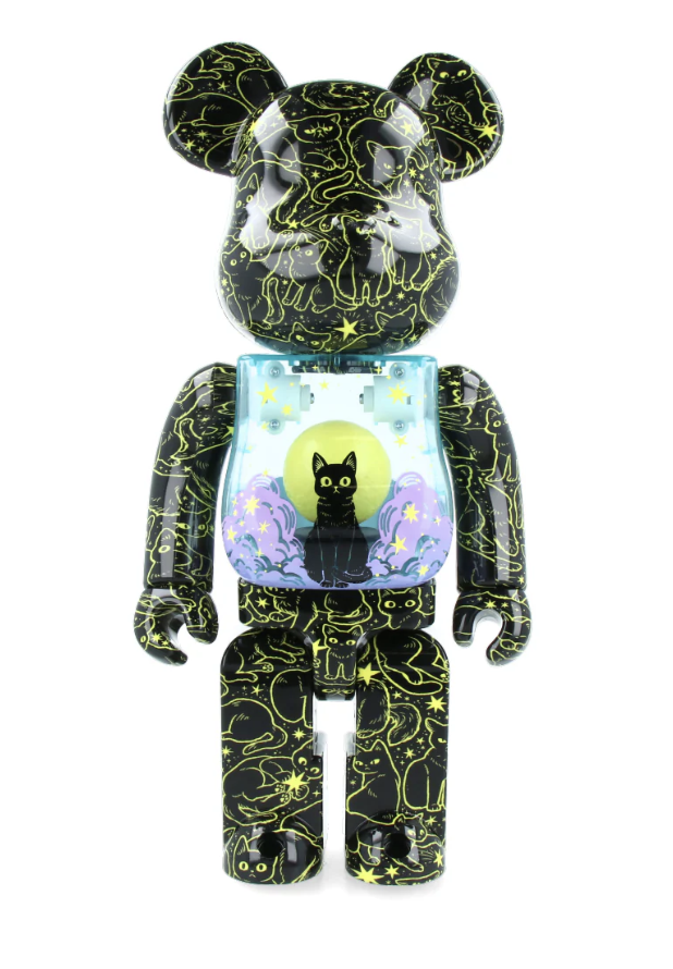 [Bearbrick] 400% Bearbrick Cat in the Night by Hiraki Bambi
