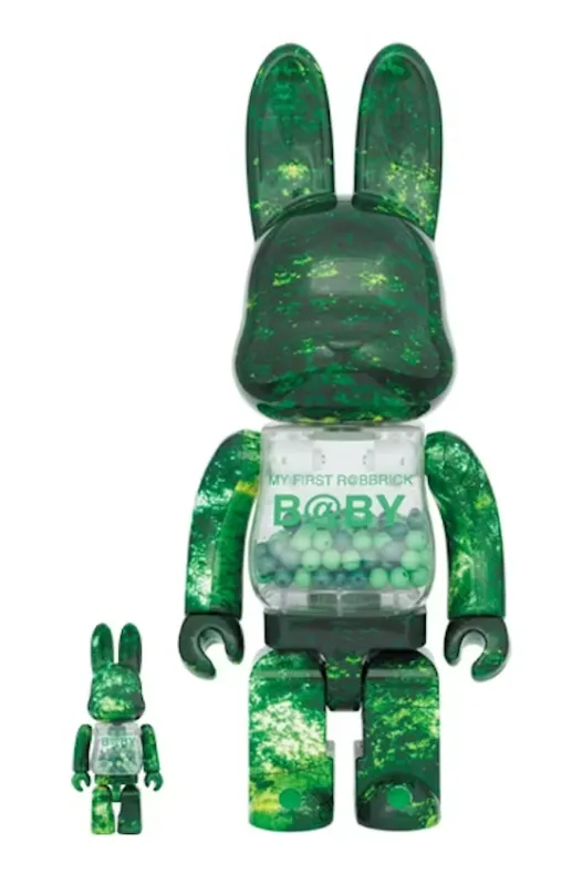 [Bearbrick] 400%+100% My First R@bbrick Forest Green